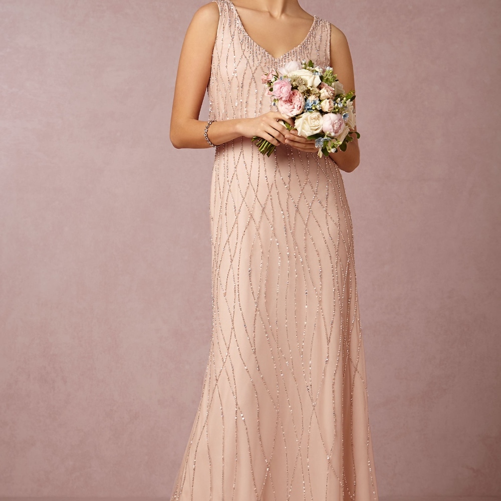 BHLDN Adrianna Papell Pink Brooklyn Dress maxi 2 - Picture 1 of 8